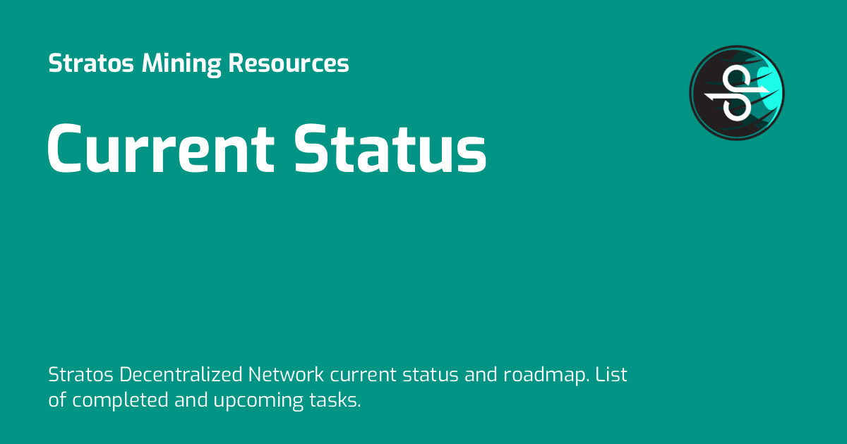 Current Status Stratos Mining Resources